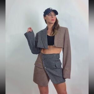 Chic Two-Tone Skirt Set